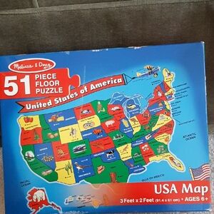 Melissa & Doug USA Map Floor Puzzle - 51 Pieces